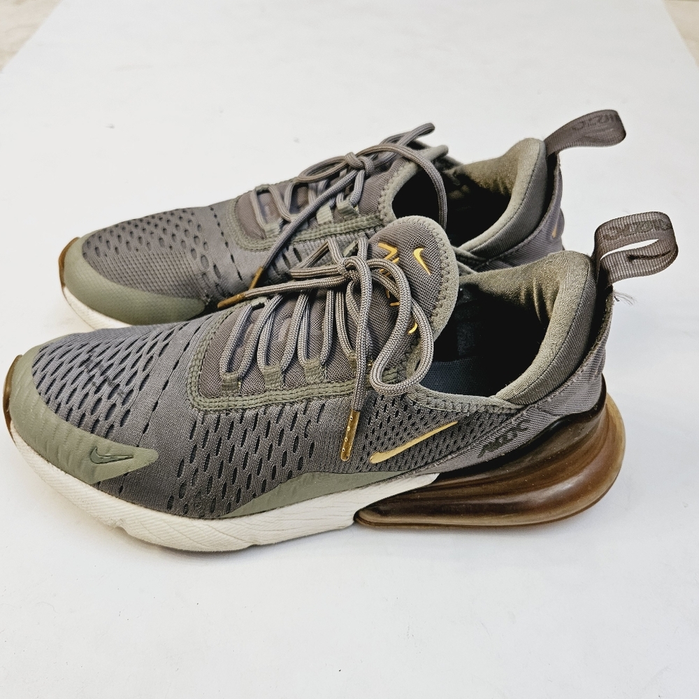 Nike Air Max 270 Dark Stucco Metallic Gold Size 9 - Picture 3 of 11